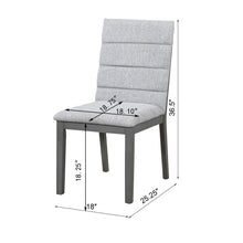 Load image into Gallery viewer, Tufted Upholstery Modern Dining Chairs (Set of 2) Sleek Comfort With Rubber Wood Frame - Gray / Oak