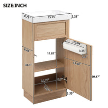 Load image into Gallery viewer, 15.75" Bathroom Vanity With Reversible Resin Sink And Cabinet - Wood