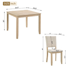 Load image into Gallery viewer, Modern 4 Person Dining Table Set With 4 Chairs
