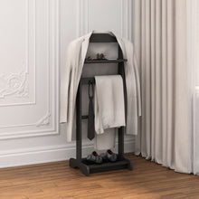 Load image into Gallery viewer, Accent Portable Garment Rack, Clothes Valet Stand With Storage Organizer