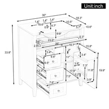 Load image into Gallery viewer, Modern Bathroom Vanity With Sink, 3 Drawers And Adjustable Shelf