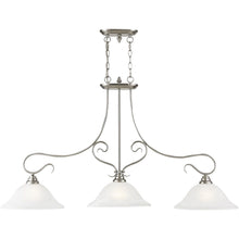 Load image into Gallery viewer, 27" Three Light Dimmable Chandelier With Shades - Nickel
