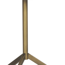 Load image into Gallery viewer, Stone And Iron Oval End Table - White / Gold