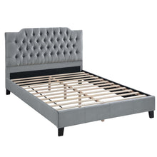 Load image into Gallery viewer, Modern Bed Frame With Tufted Upholstered Headboard