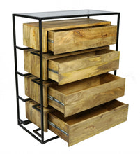 Load image into Gallery viewer, Wood 4 Drawer Chest - Natural