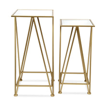 Load image into Gallery viewer, Mirrored Square Frame Nested Tables (Set of 2) - Silver