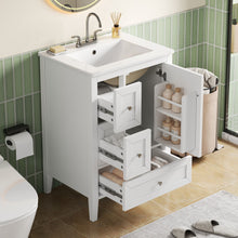Load image into Gallery viewer, Modern Bathroom Vanity With Sink, Soft Close Drawers & Door, Storage Rack