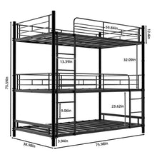 Load image into Gallery viewer, Triple Frame Bed With Built In Ladder