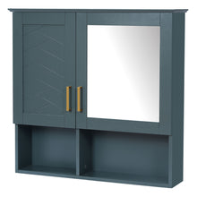 Load image into Gallery viewer, 2 In 1 Wall-Mounted Mirror Cabinet With Adjustable Shelves, Soft-Close Doors, High-Definition Mirror & Storage