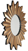 Load image into Gallery viewer, 39" Sunburst Glass Framed Accent Mirror - Gold