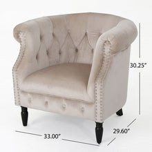 Load image into Gallery viewer, Celestialis - Upholstered Club Chair With Tub Design And Rolled Recessed Armrests