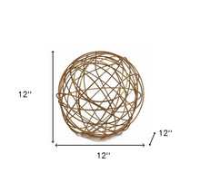 Load image into Gallery viewer, Decorative Orb Tabletop Sculpture (568884) - Gold