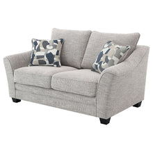 Load image into Gallery viewer, Lido - Upholstered Loveseat With Tapering Block Legs - Light Gray