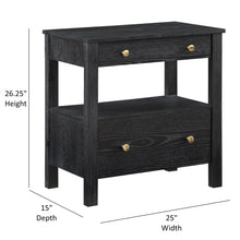 Load image into Gallery viewer, Danielle - 2 Drawer Nightstand With Knobs - Black