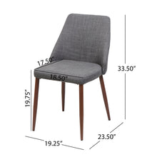 Load image into Gallery viewer, Modern Dining Chair With Iron Legs And Wood Finish