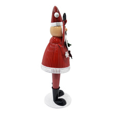 Load image into Gallery viewer, Cheerful Santa Claus Holding Tree And Waving, Holiday Decoration With Festive Design - Red