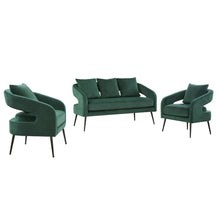 Load image into Gallery viewer, 3 Piece Living Room Set, Loveseat & 2 Accent Chairs