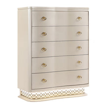 Load image into Gallery viewer, Flora - 5 Drawer Chest With Vertical Storage, LED Lighting - Champagne