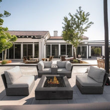 Load image into Gallery viewer, Patio Conversation Set & Cushions, Seats 4 - Gray Mix
