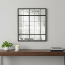 Load image into Gallery viewer, Rectangular Antique Finish Mirror With Beveled Edge - Black