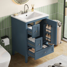 Load image into Gallery viewer, Modern Bathroom Vanity With Sink, Soft Close Drawers & Door, Storage Rack