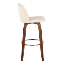 Load image into Gallery viewer, Toriano - Mid Century Modern Fixed Height, Barstool With Swivel With Round Footrest (Set of 2)