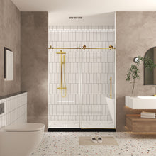 Load image into Gallery viewer, Frameless Shower Door, Smooth Sliding Tracks