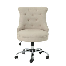 Load image into Gallery viewer, Fidelity - Upholstered Office Chair With Sloped Arms And Rolled Backrest - Wheat / Chrome