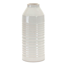 Load image into Gallery viewer, Ribbed Cylinder Table Vase (516240) - White