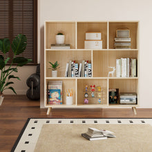 Load image into Gallery viewer, 8 Compartment Storage Cabinet With Fixed Shelves For Books - Wood