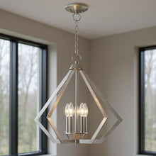 Load image into Gallery viewer, 20" Five-Light Dimmable Chandelier With Shades - Nickel