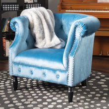 Load image into Gallery viewer, Celestialis - Upholstered Club Chair With Tub Design And Rolled Recessed Armrests