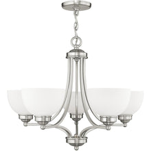 Load image into Gallery viewer, 20'' Five-Light Dimmable Chandelier With Shades - Nickel