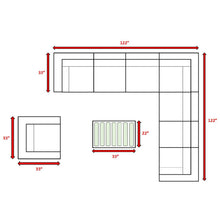 Load image into Gallery viewer, Stylish Entertainment Sectional Set, Outdoor Living