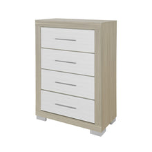 Load image into Gallery viewer, 31" Wood Four Drawer Dresser - Natural And White