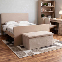Load image into Gallery viewer, 30" Boucle Storage Ottoman - Taupe