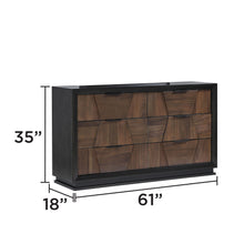 Load image into Gallery viewer, Houston - 6 Drawer Dresser - Walnut