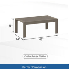 Load image into Gallery viewer, All-Weather Outdoor Coffee Table With Wood-Look Top