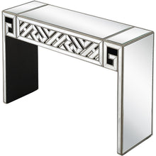 Load image into Gallery viewer, Mirrored Glass Sled Console Table - Silver And Gold And Silver