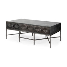 Load image into Gallery viewer, Rectangular Solid Wood Coffee Table W 3 Drawers - Dark Brown