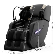 Load image into Gallery viewer, Massage Chair Recliner With Zero Gravity, Full Body Air Pressure - Black