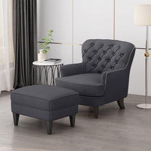 Load image into Gallery viewer, Enchante - Living Room Set With Tufted Back Club Chair And Ottoman