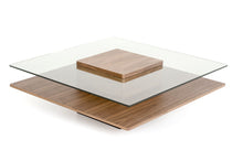 Load image into Gallery viewer, Glass Coffee Table With Shelf - Clear And Brown