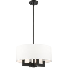Load image into Gallery viewer, 19'' Four Light Dimmable Chandelier With Shades - Black