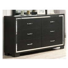 Load image into Gallery viewer, 6 Drawer Dresser With Handles Bedroom Furniture - Black