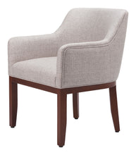 Load image into Gallery viewer, Upholstered Fabric Dining Arm Chair - Gray / Brown