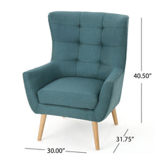 Load image into Gallery viewer, Club Chair With Rubberwood Legs