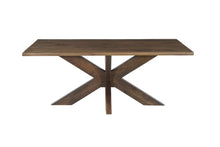 Load image into Gallery viewer, Solid Wood Cross Leg Base Dining Table - Brown