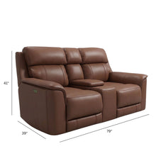 Load image into Gallery viewer, Oslo - Dual Power Reclining Loveseat With Console