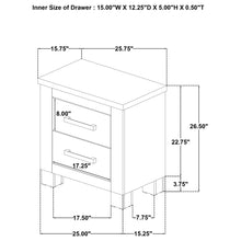 Load image into Gallery viewer, Sansome - 2 Drawer Nightstand Bedside Table - Oak